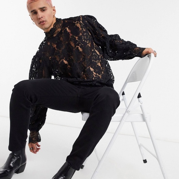 Regular Fit Lace Shirt - Picture 1 of 9